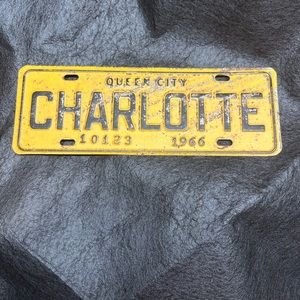 Charlotte NC Plate Topper from 1966.  Great Find For Your Husband.